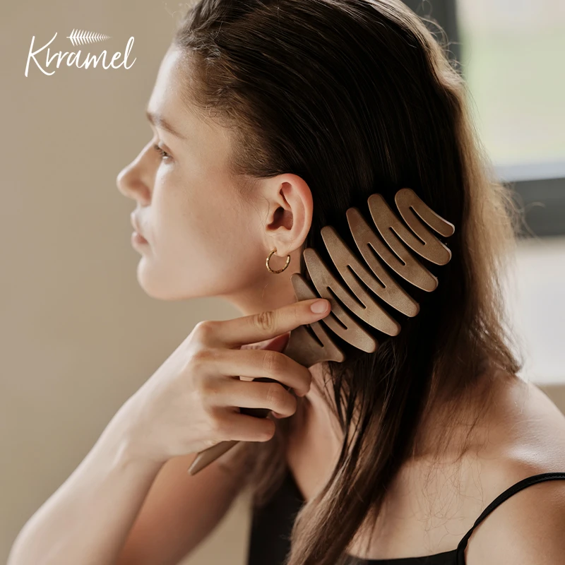 KRRAMEL【高定礼盒】松塔梳头排骨蓬松梳排骨梳按摩梳造型按摩梳子