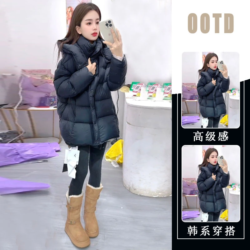 2025韩版新款时尚百搭小个子棉服女大排骨云朵泡芙加厚保暖外套冬