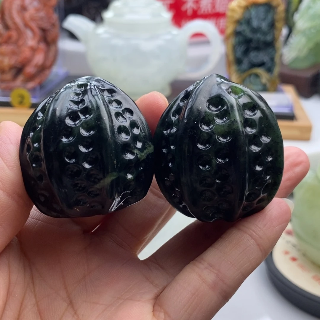 岫玉未镶嵌四大名玉手把件