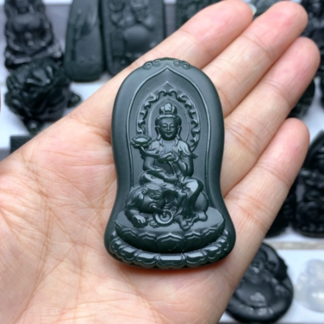 【闪购商品】颈饰未镶嵌和田玉双面雕刻