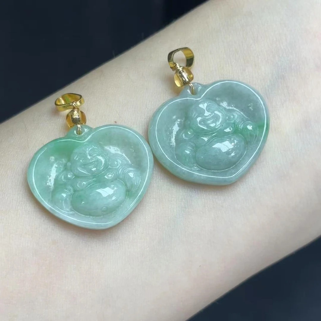 面面来财珠宝q-AT5167-A货翡翠佛公吊坠-配绳子-多样性发其一