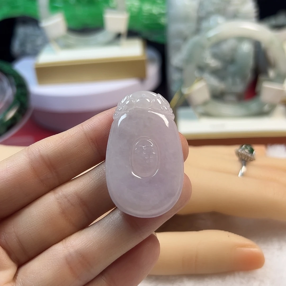 颈饰未镶嵌翡翠缅甸天然翡翠福牌