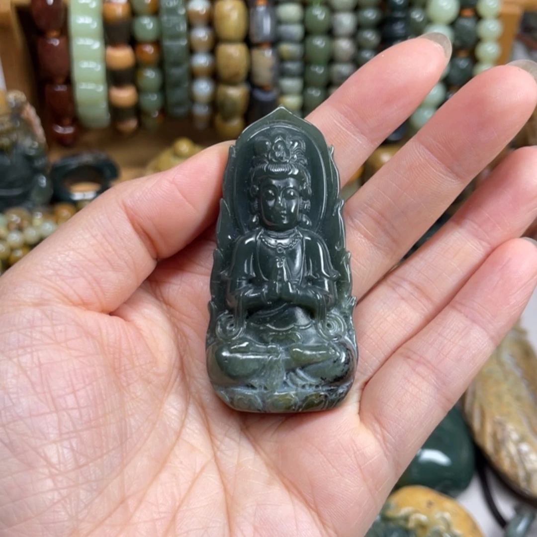 【闪购商品】岫岩河磨玉（透闪石质玉）未镶嵌挂件