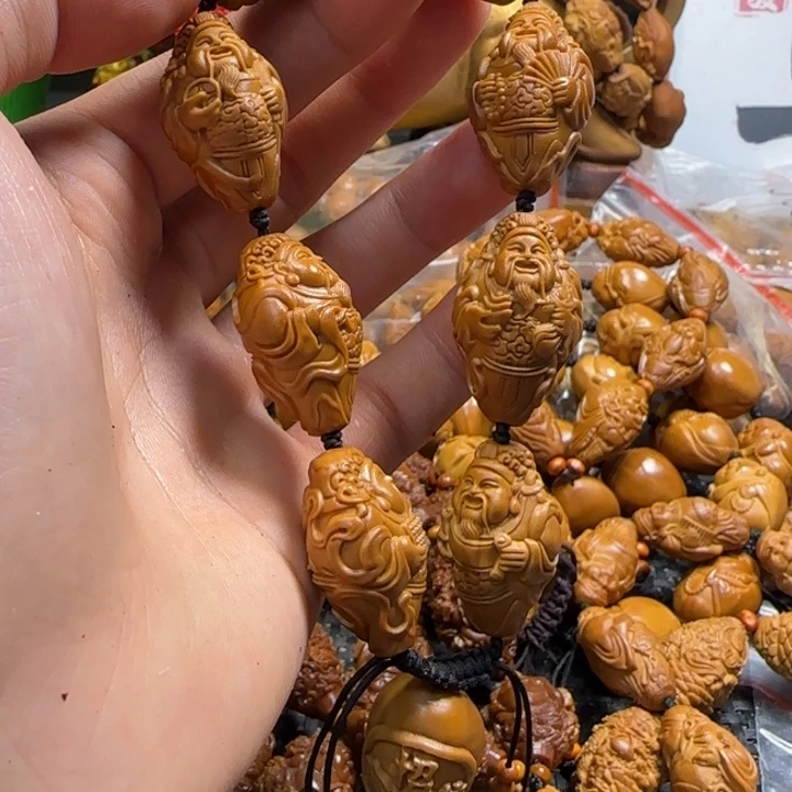 橄榄核手串/手链飘带财神