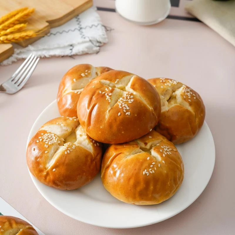 【618】碱水球芝士火腿夹心面包糖人可食0添加蔗糖咸口代餐