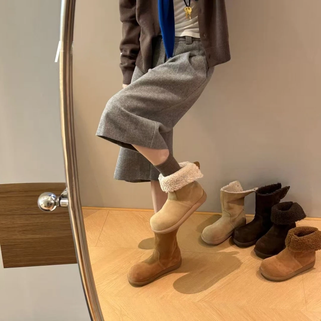 “冬日小暖炉”芒果头小熊两穿棉靴保暖雪地靴防滑防脏厚底女靴冬季