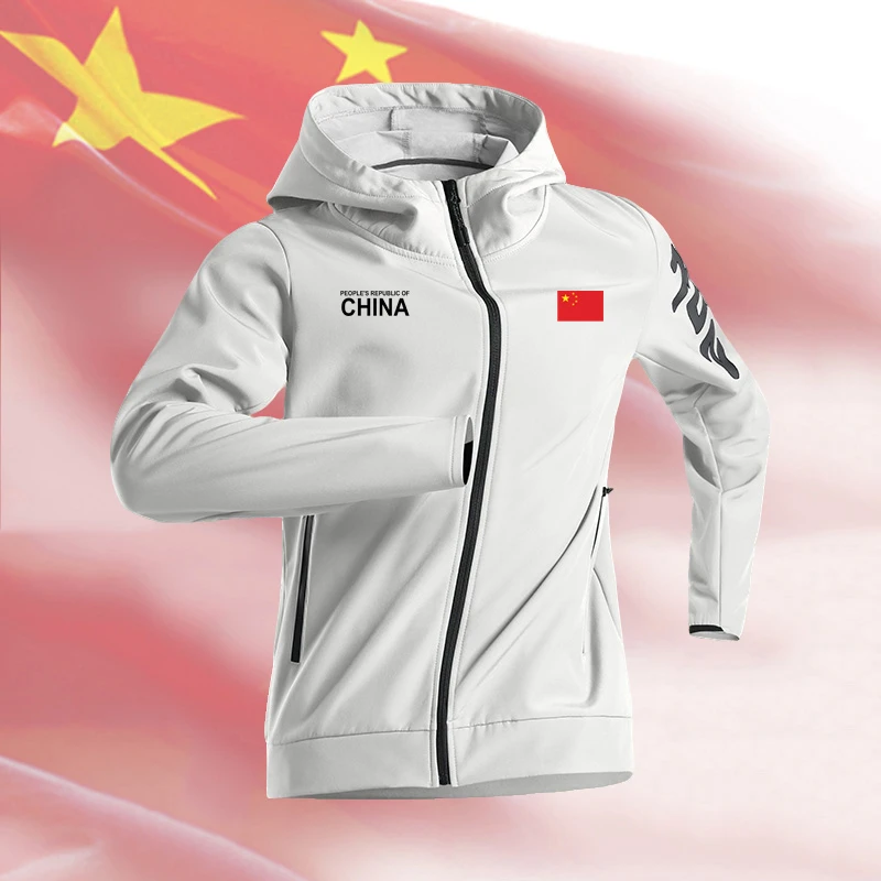 中国队China跑步运动外套男防风速干骑行服防雨风衣薄款夹克