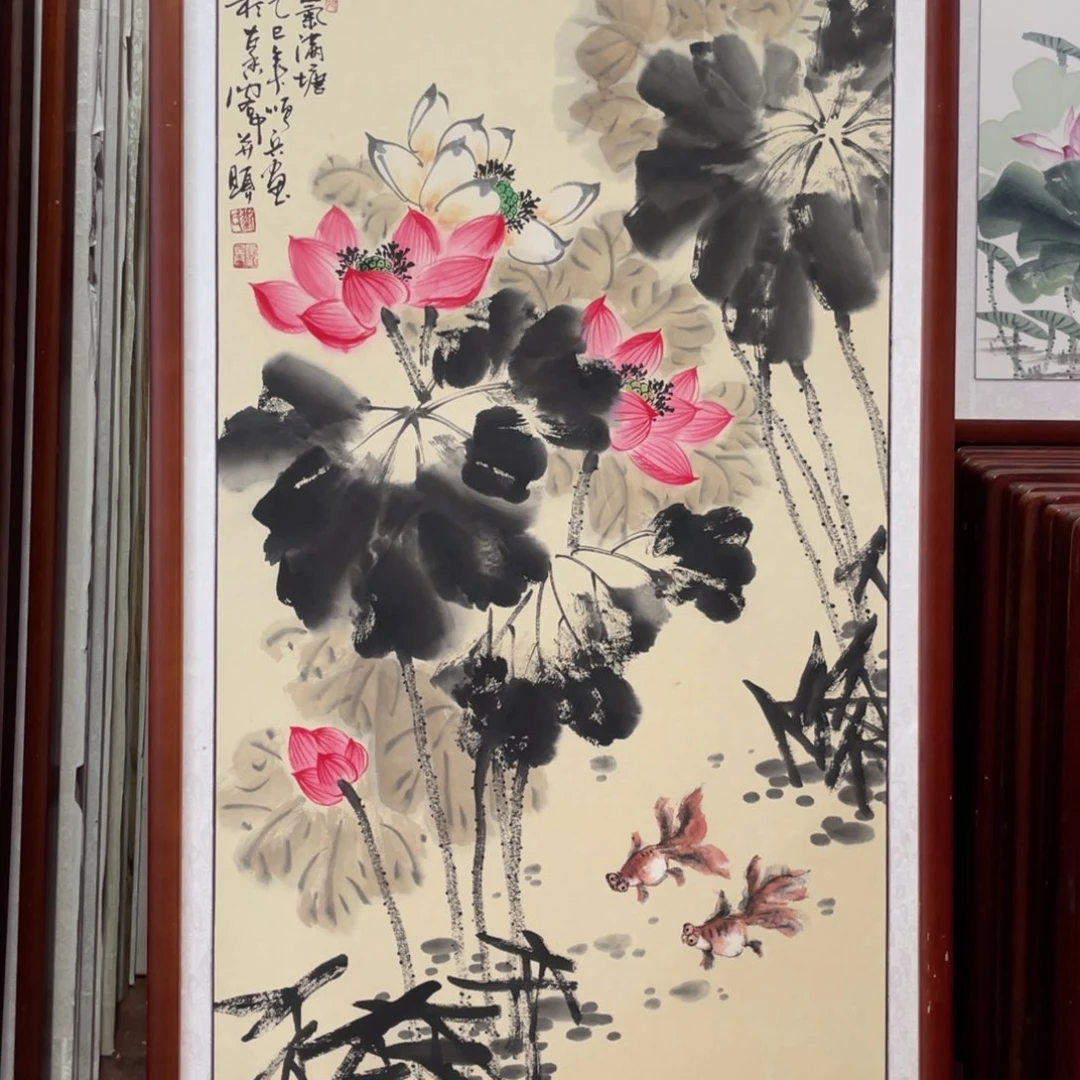 国画带框尺寸63*123厘米