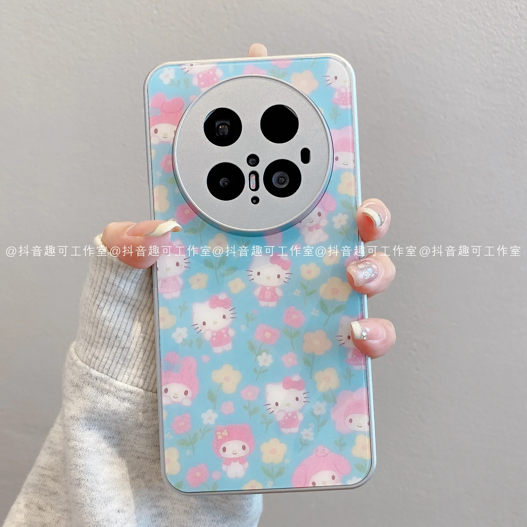 （华为mate系列）金属漆玻璃适用华为mate70pro/60/50/40凯蒂手机壳