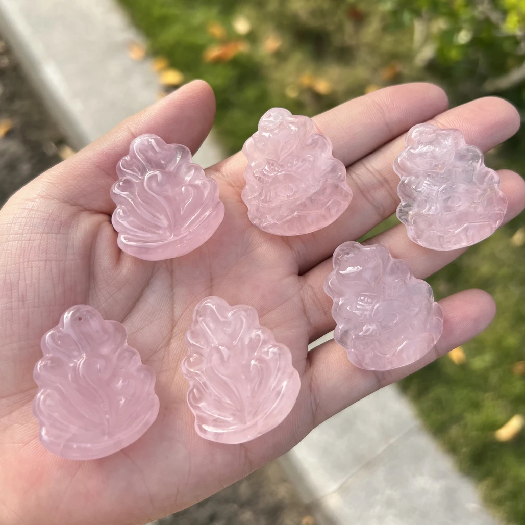 【巫婆水晶】天然粉水晶九尾狐