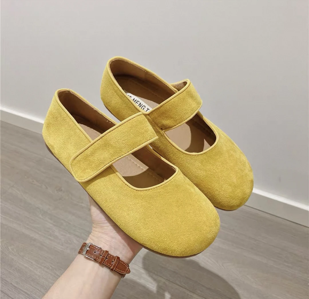 （爱依坊）仙女风玛丽珍鞋博肯单鞋女韩版浅口圆头软底豆豆鞋