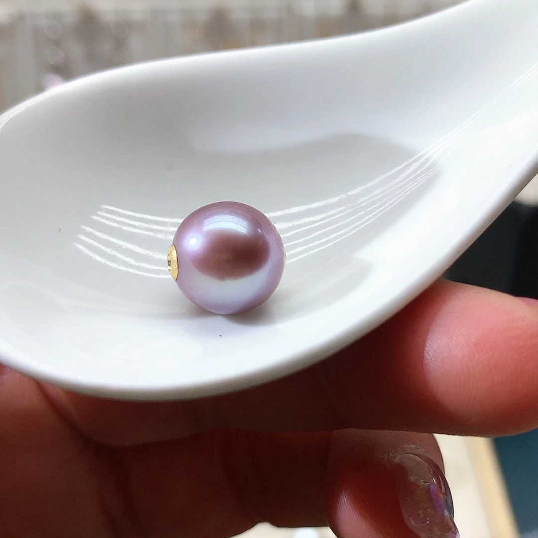 淡水珍珠颈饰18K金镶嵌