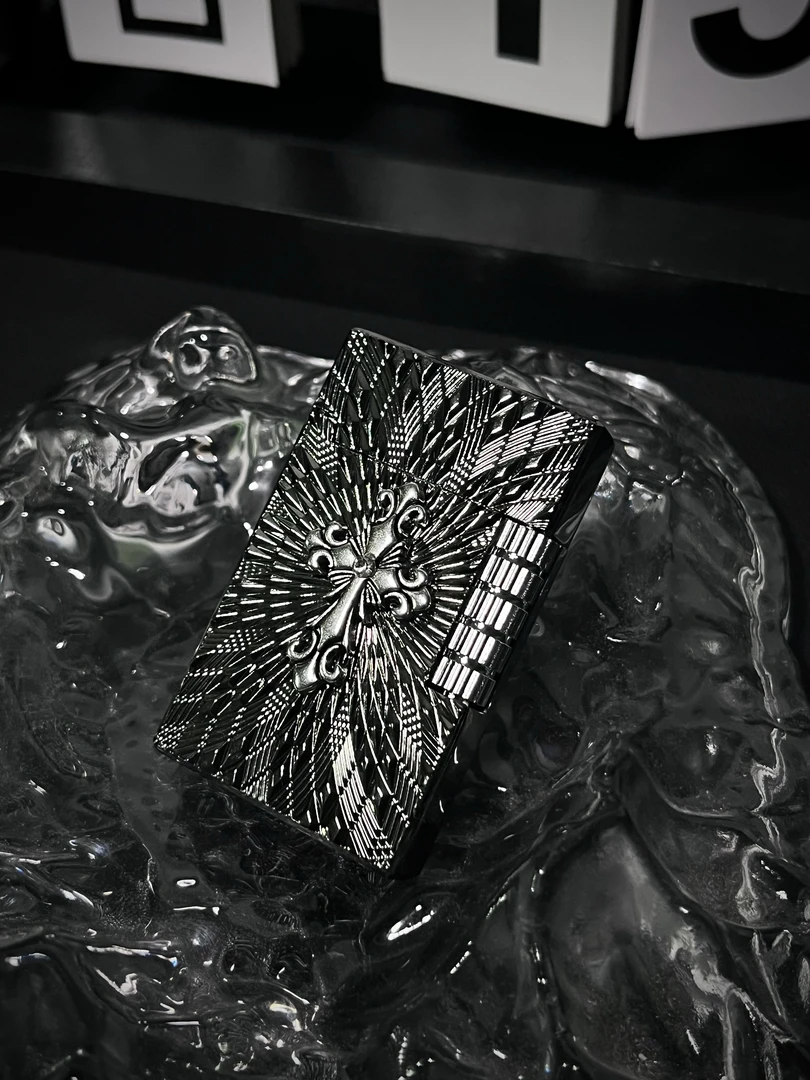 【蒸汽玫瑰】原创手作太阳花十字架斜火充气朗声打火机送男朋友礼物