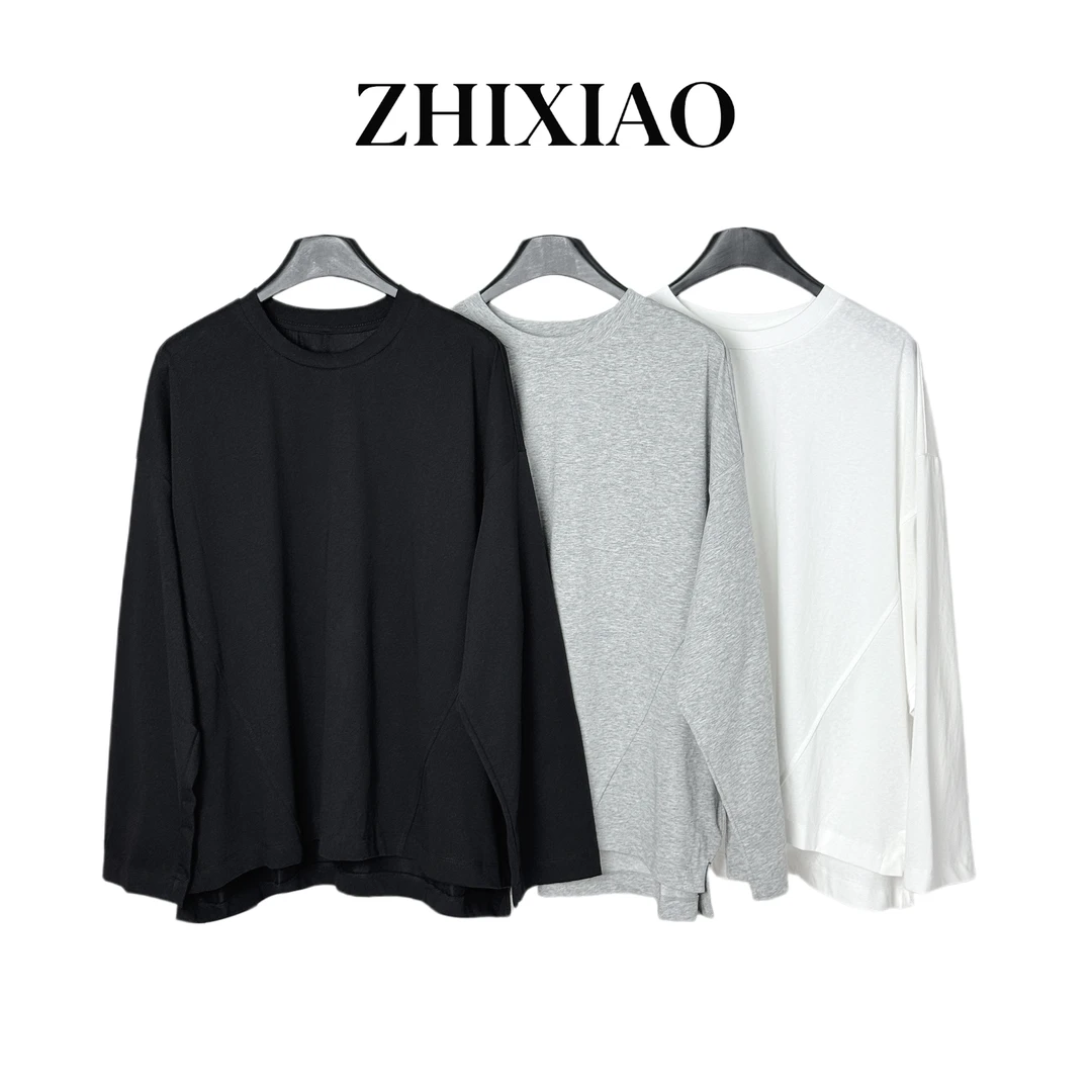 【ZHIXIAO】秋冬新款：斜裁印花长袖上衣257051