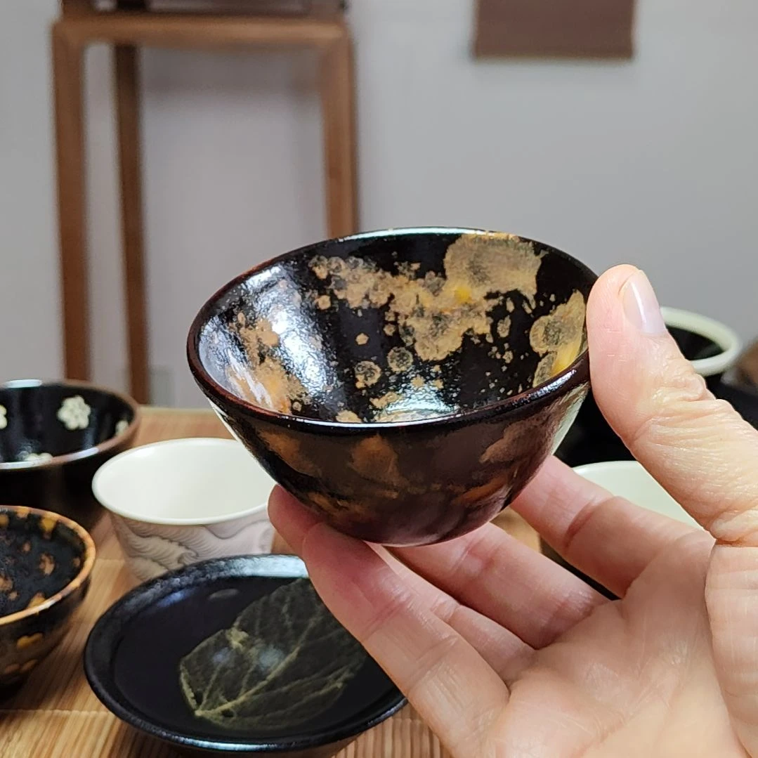 吉州窑原矿手工柴窑柴烧玳瑁釉盏（福利品）