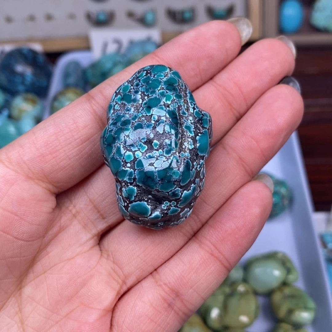 砂***特绿松石未镶嵌挂件