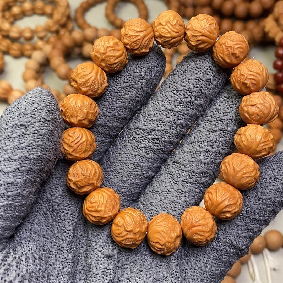 猴头核桃手串猴头白菜13+