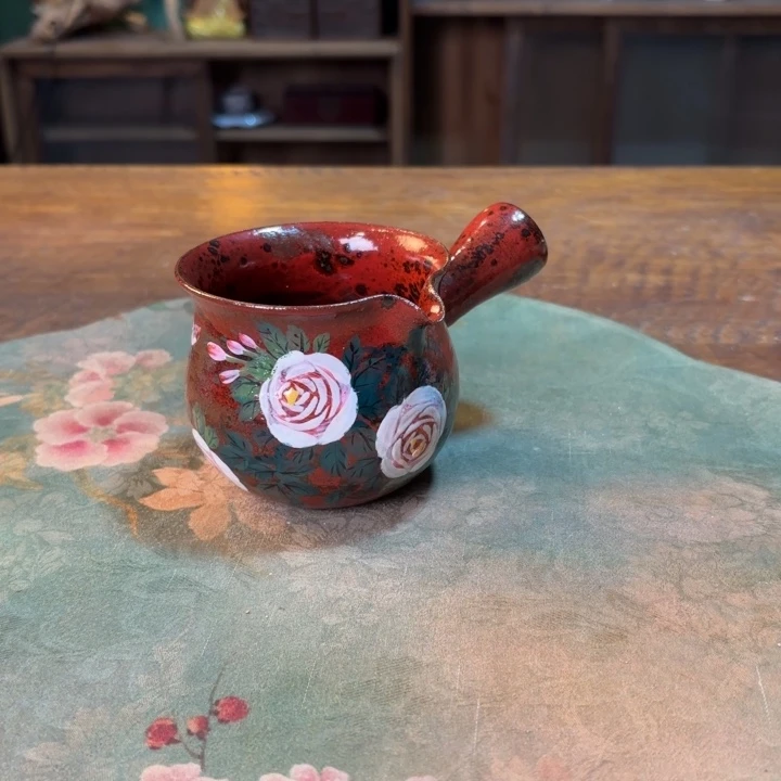 柴烧纯手工手绘陶瓷