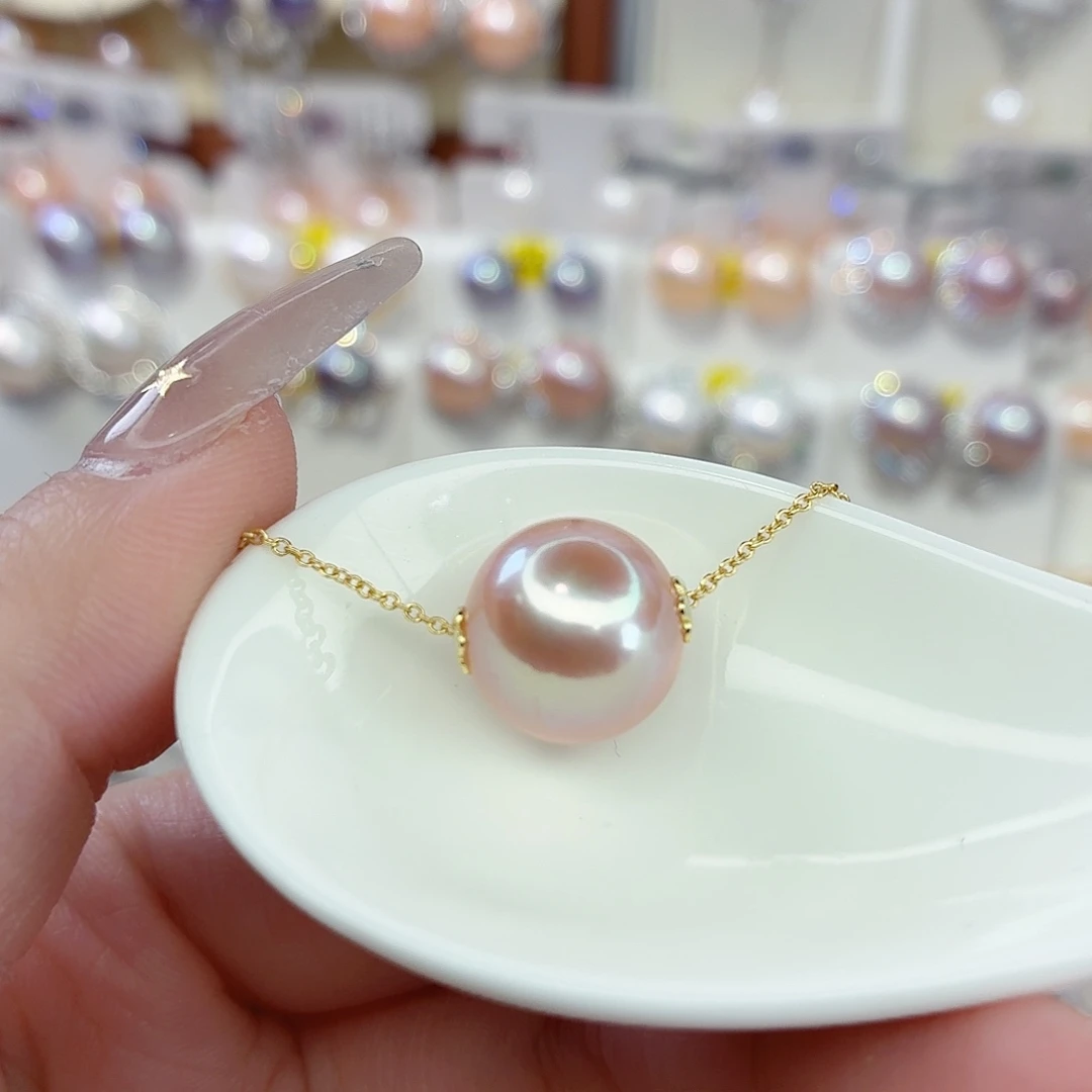 淡水珍珠银S925镶嵌颈饰