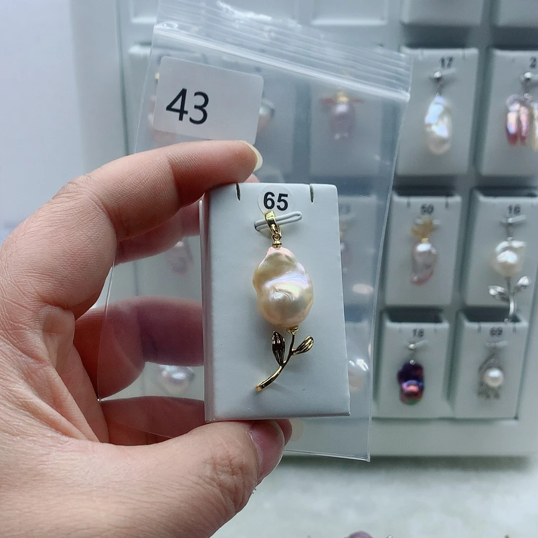 吊坠(不含链)合金淡水珍珠