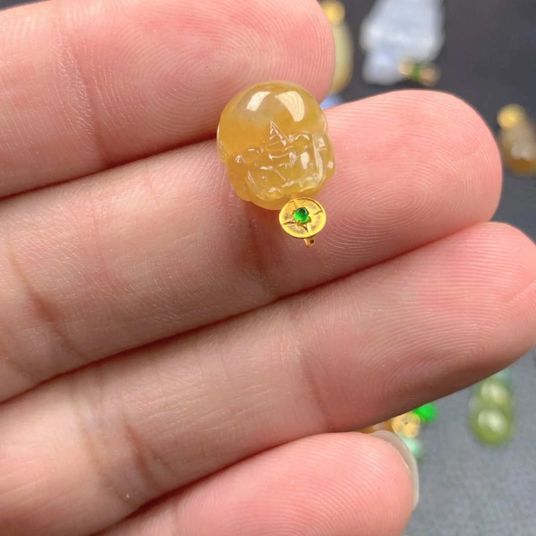 【闪购商品】颈饰18K金镶嵌翡翠翡翠