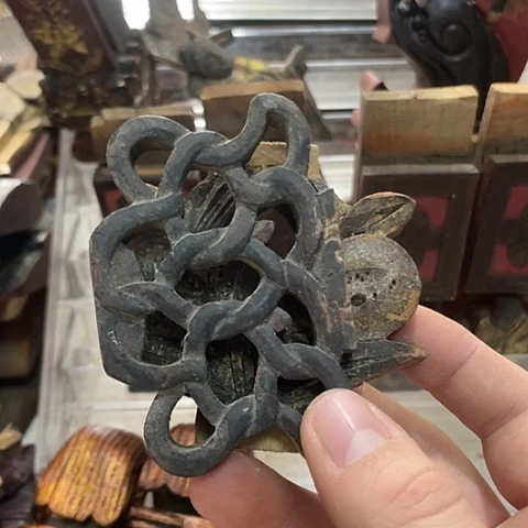 香榧木轩**爹一对孤品木雕12