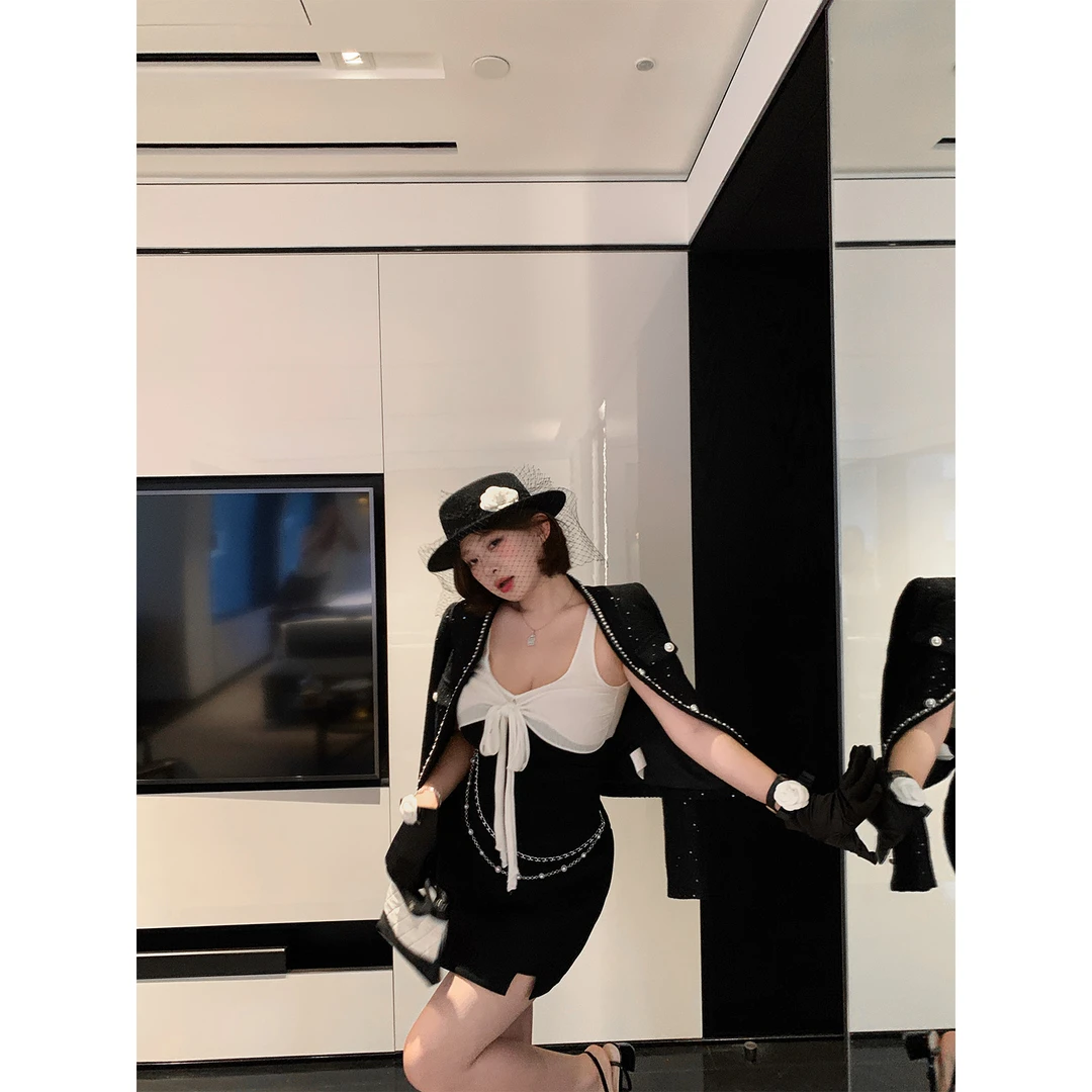 周白子 9/8 20:00 新品【香榭千金】微胖小香风西装外套女ZTCP3119