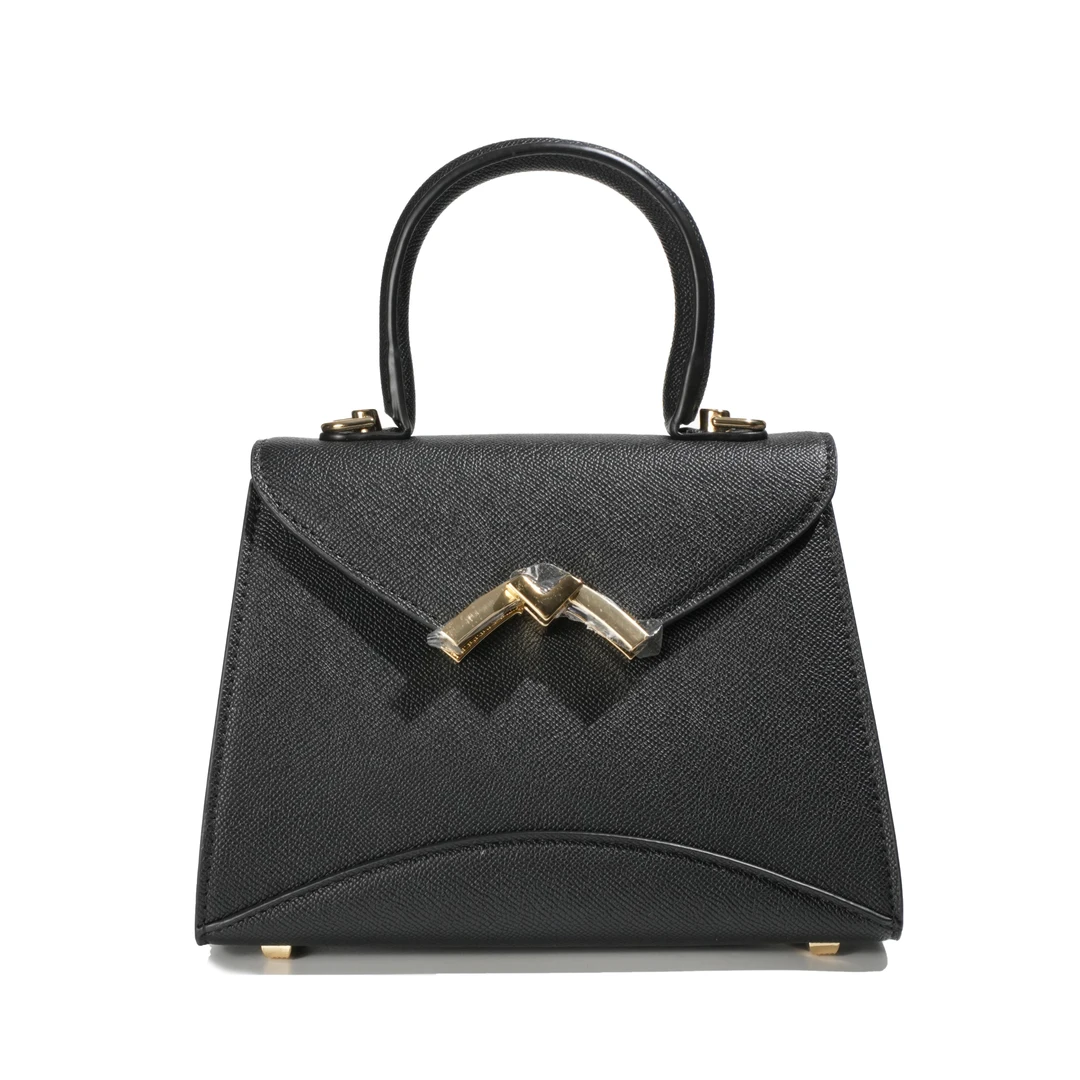 【CF】2024年新款轻奢百搭手提斜挎单肩包 E1045-黑色