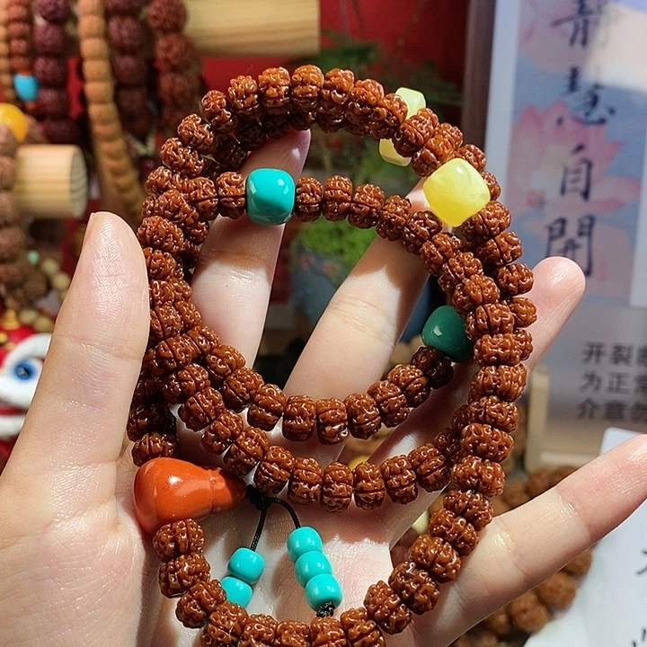 金刚菩提手串105玉化配饰老树王