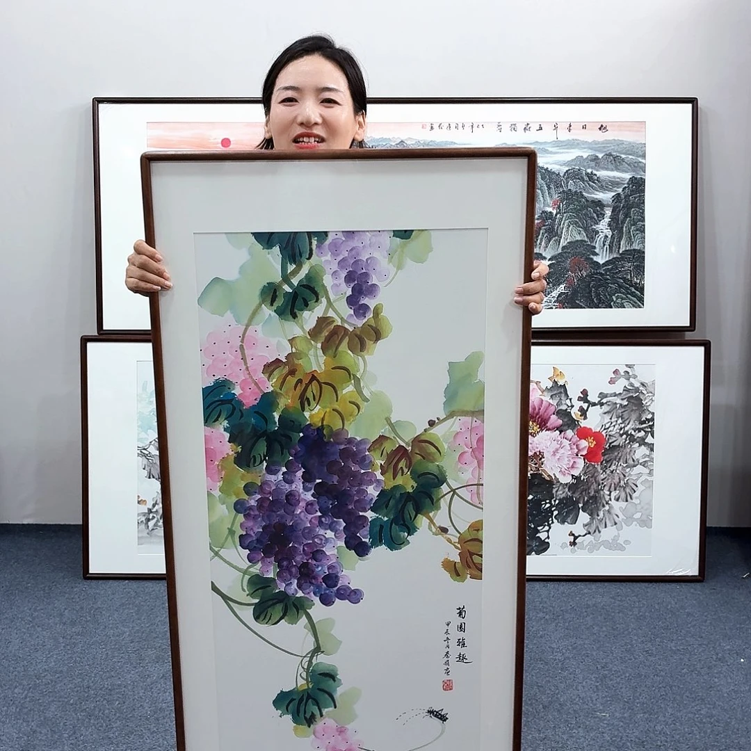 国画手绘作品120×60尺寸