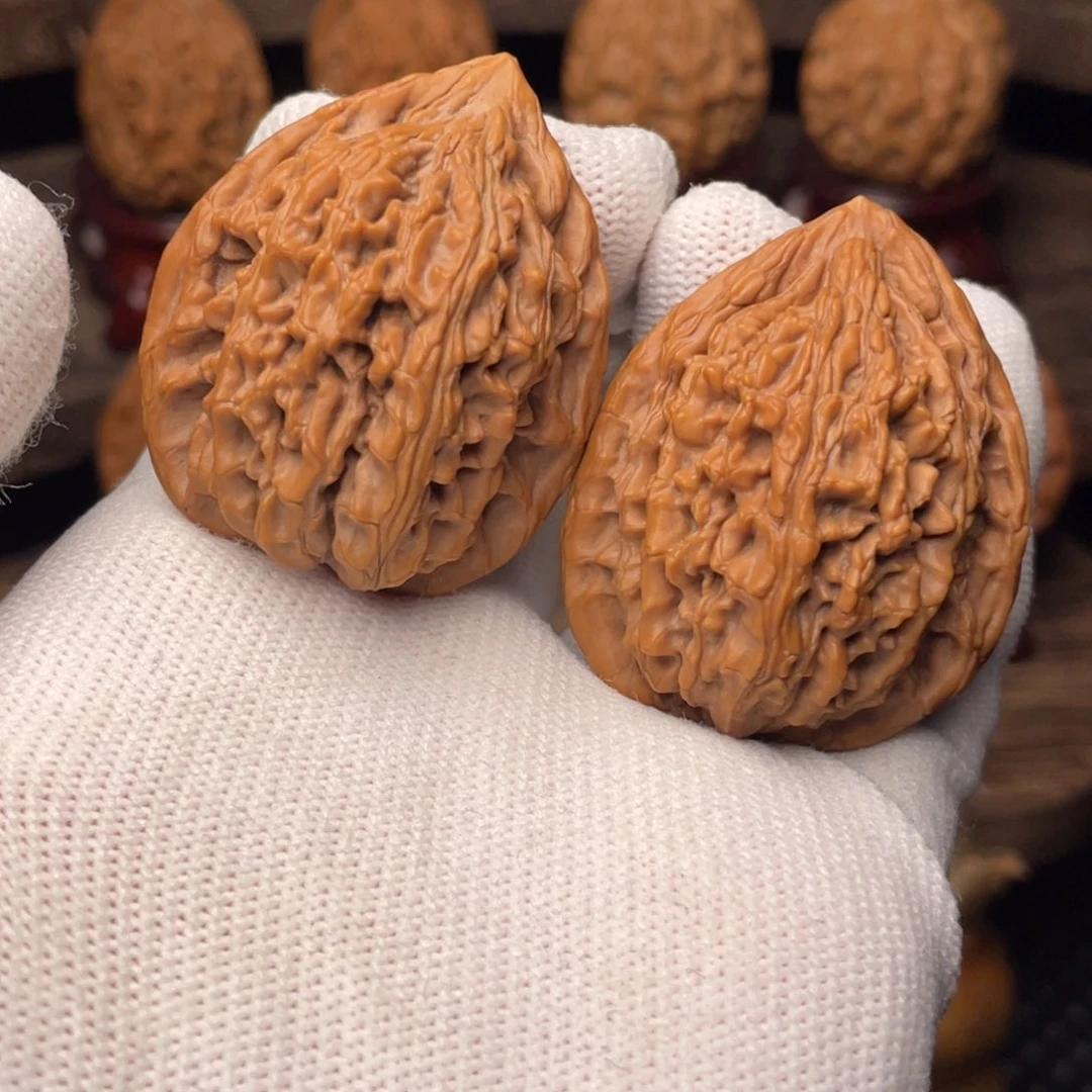 把件文玩核桃秦岭野生山魄系列归一34尖小修