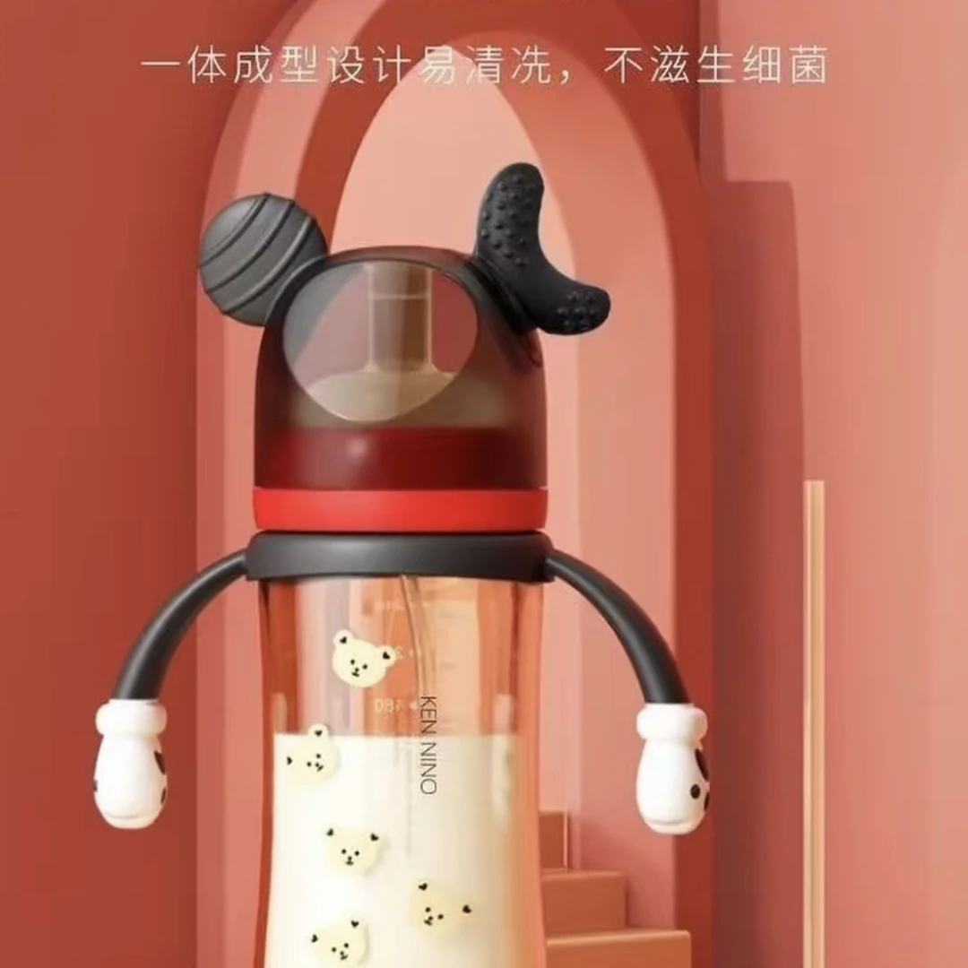 婴幼儿PPSU感温奶瓶防胀气防摔防漏防呛宽口径学饮杯
