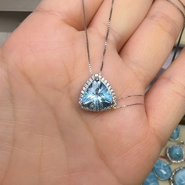 颈饰水晶银S925镶嵌