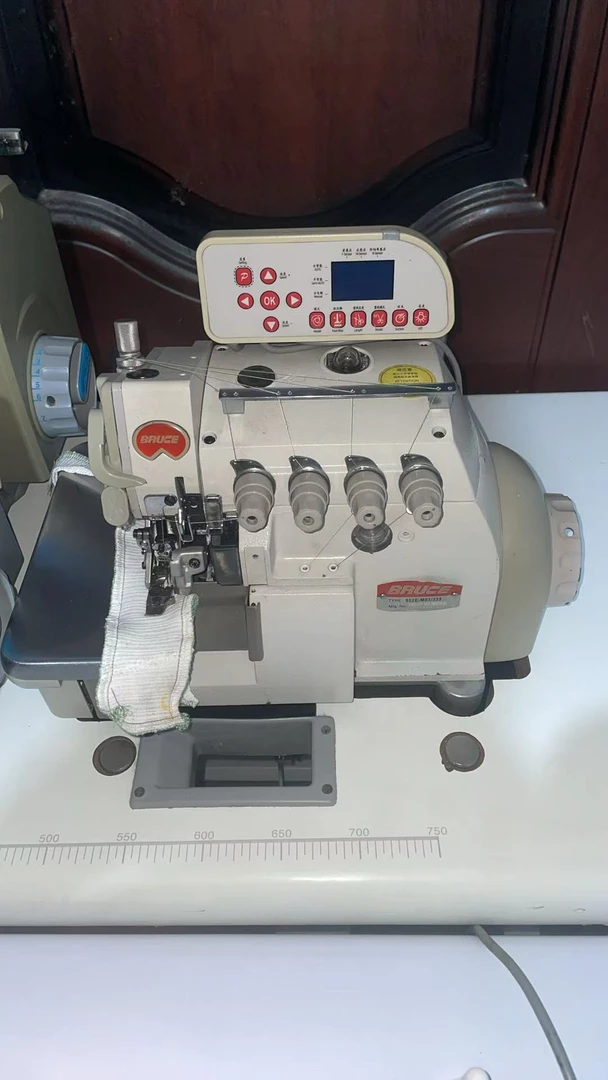 布鲁斯牌全自动四线打边机工业缝纫机锁边拷边工厂家用