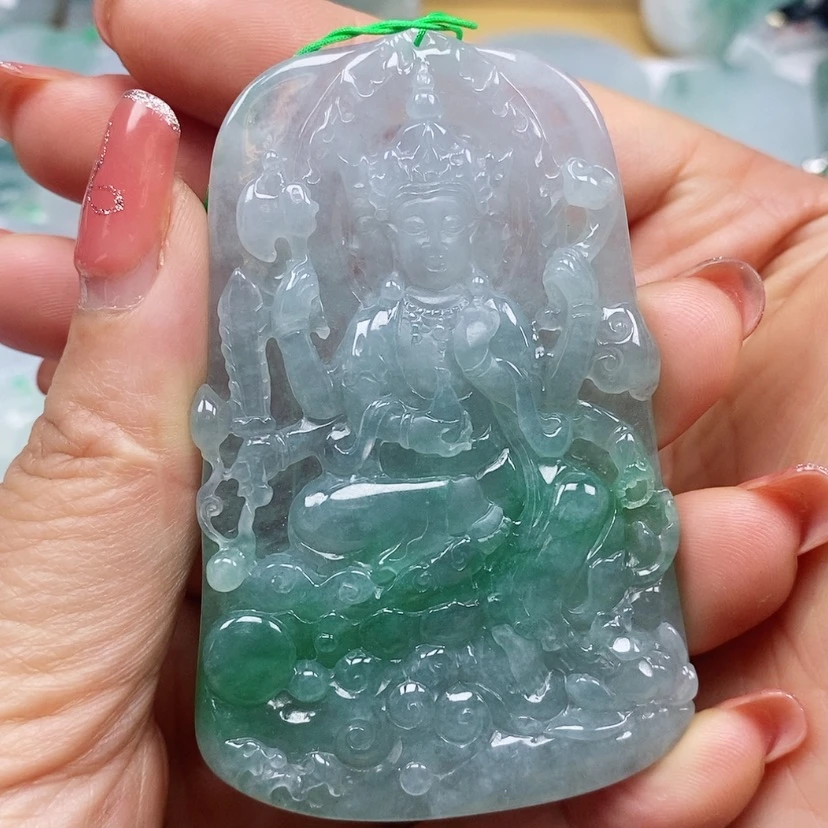 【闪购商品】翡翠颈饰未镶嵌天然翡翠A货冰观音