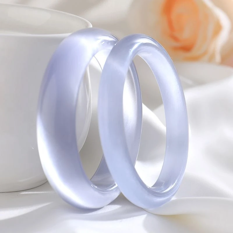 合金玻璃手镯 高级感猫眼石手镯 白月光冰冰蓝香槟色手镯玻璃