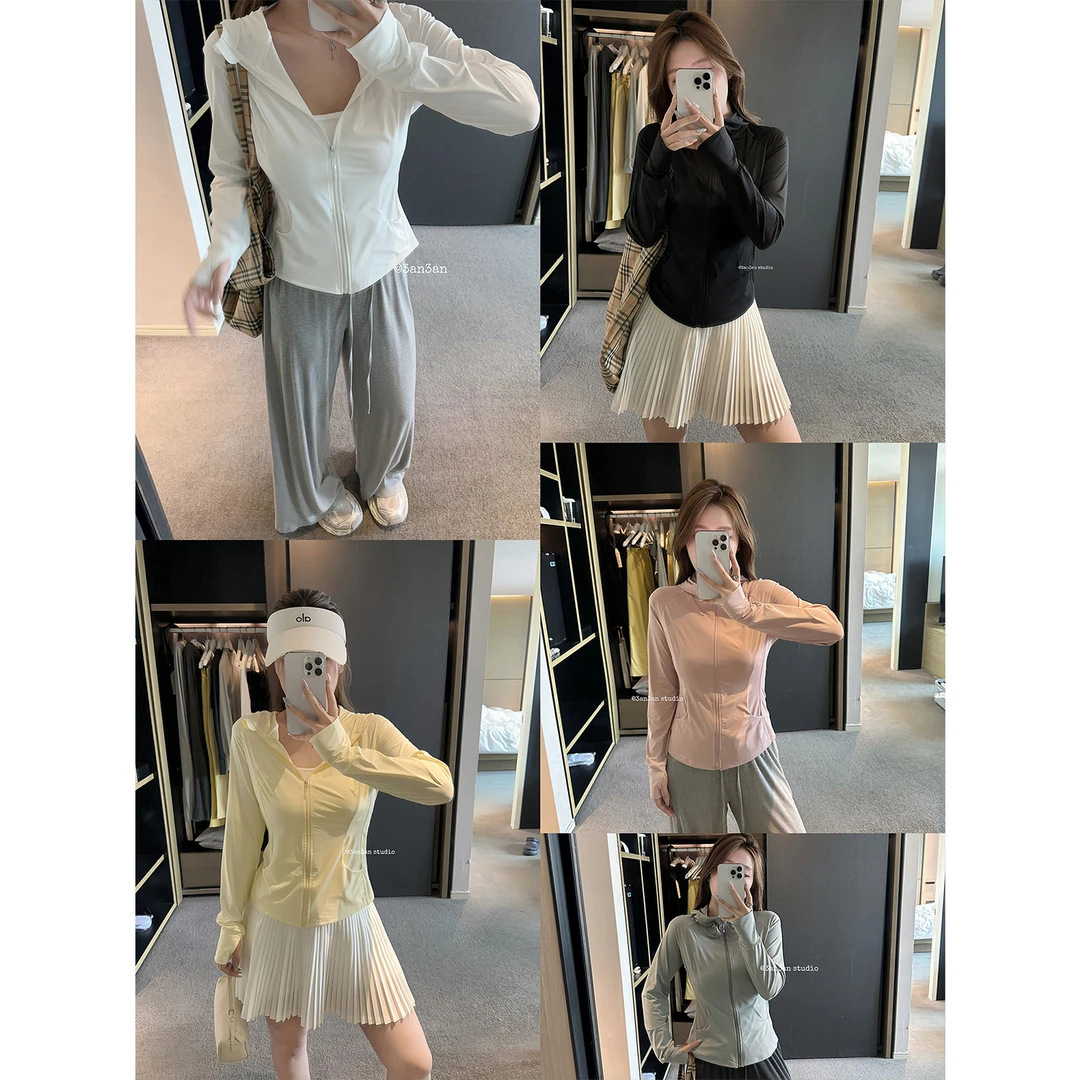 3AN3AN【入夏必备】瑜伽防晒衣修身显瘦夏季户外防晒服3AN117