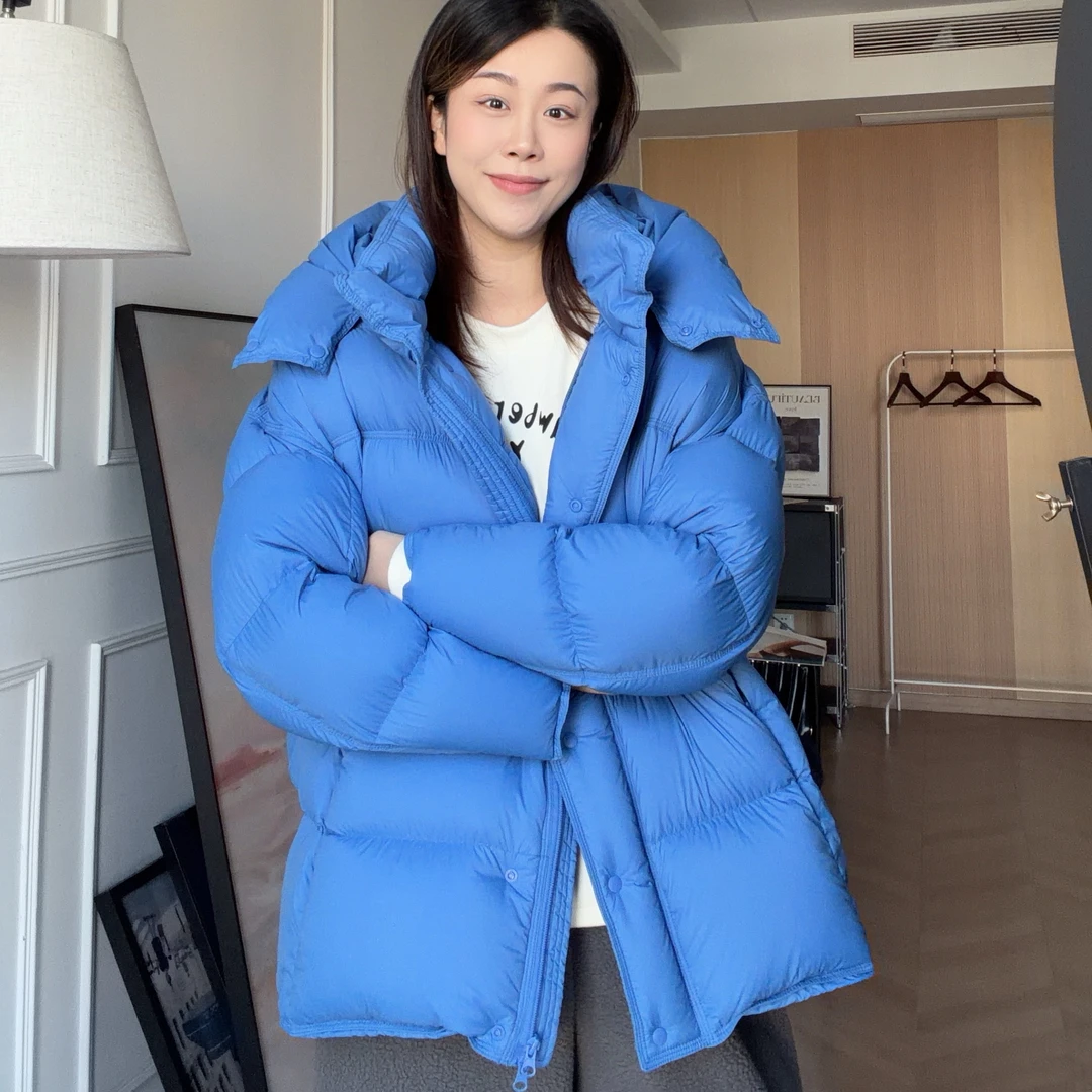 NANA【蓝卫士】冬季泡芙可溯源通体95白鸭绒羽绒服帽子可拆卸C0665