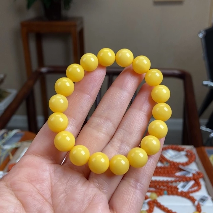 琥珀手链未镶嵌L****纱蜜蜡手串11