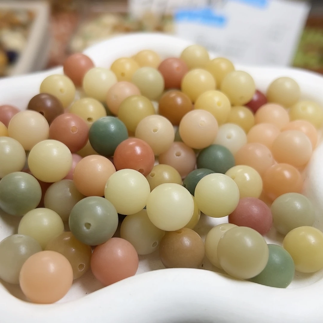 白玉菩提吊坠卡12马卡龙100颗