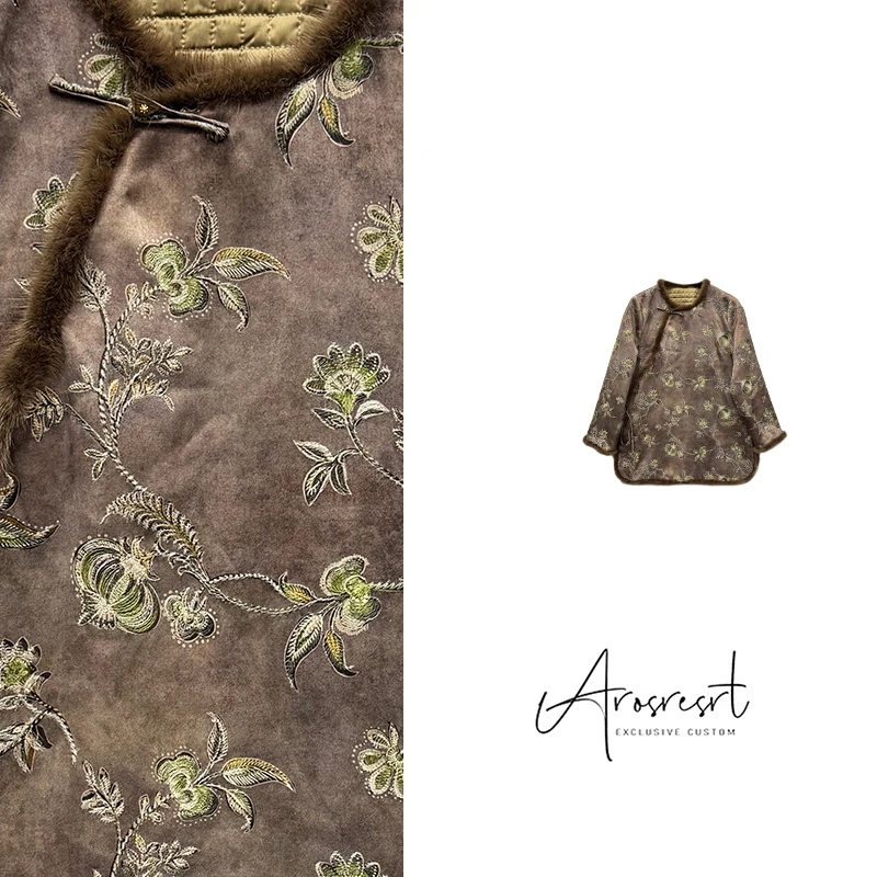 【盏花灯】2025冬季新款国潮新中式国风圆领上衣提花