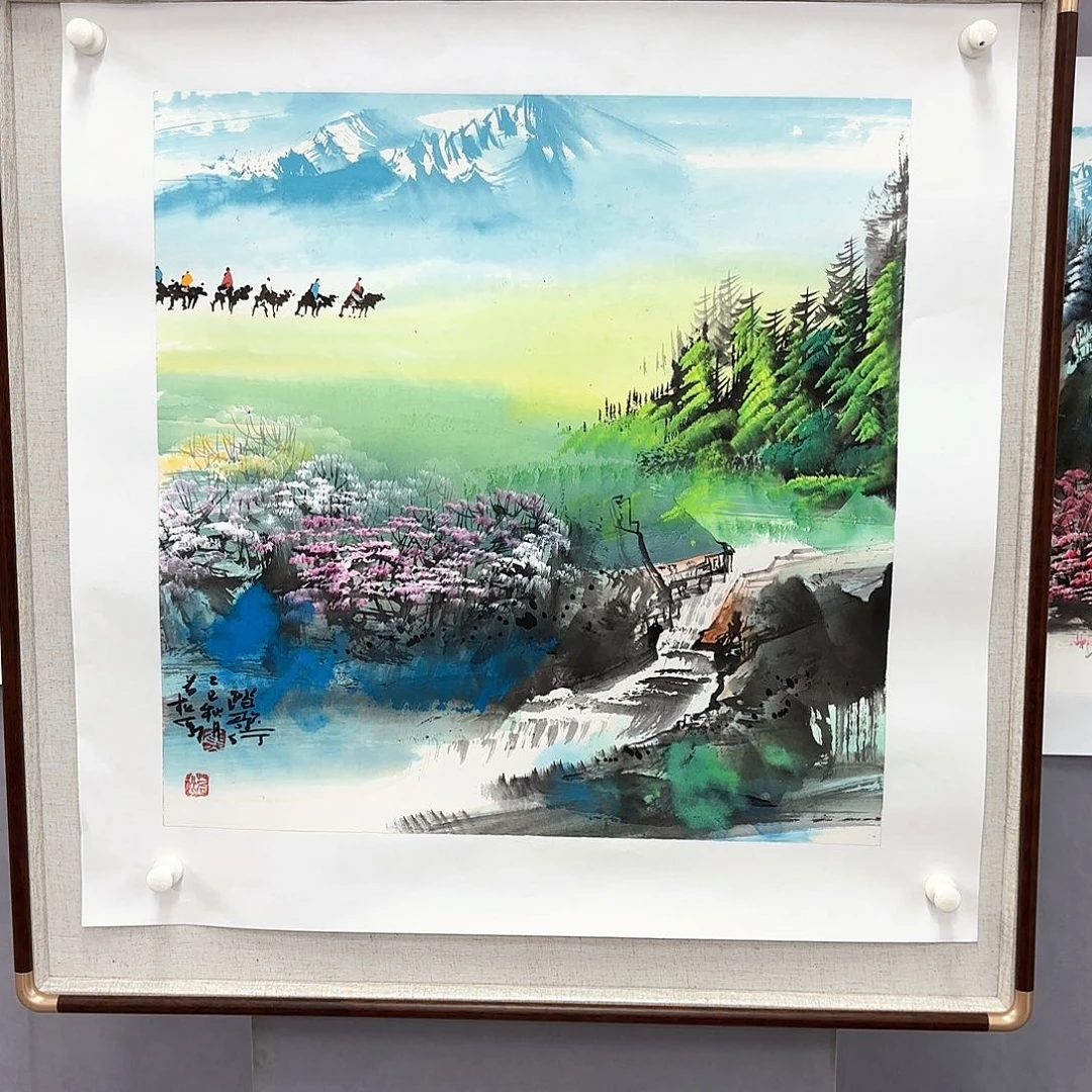 国画艺术家真人手绘