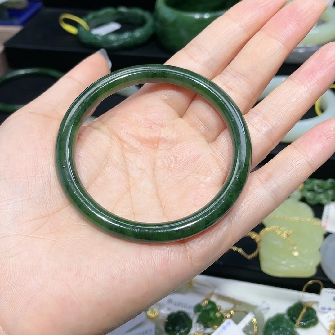 【闪购商品】和田玉手镯57圈口2未镶嵌玉***瓷