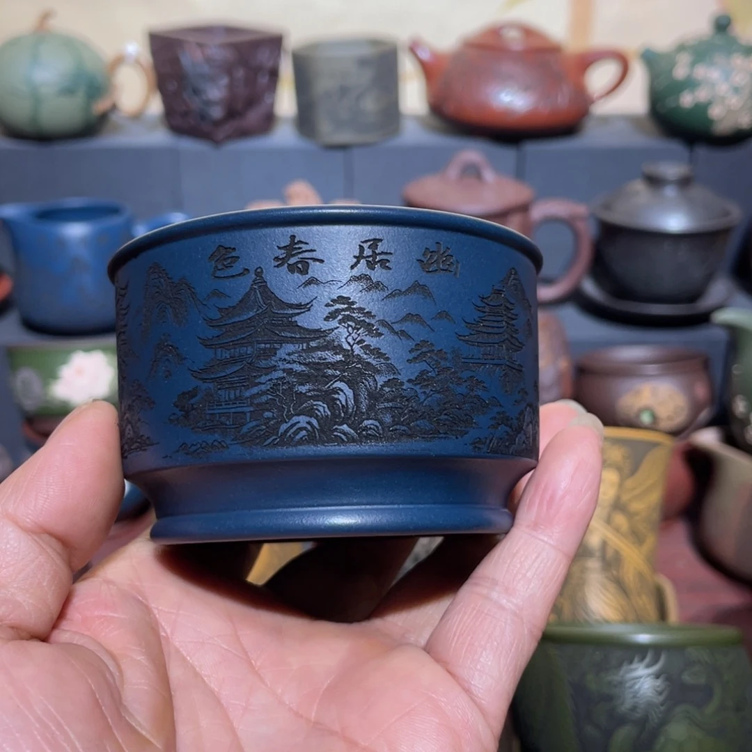 原矿紫砂手工主人杯