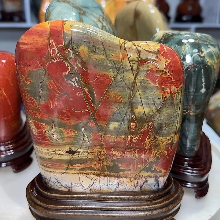 改***变石材乳源彩石摆件