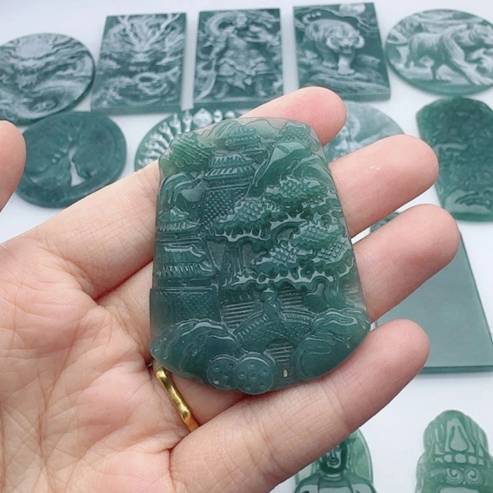 翡翠未镶嵌颈饰多样性发货天然A货翡翠