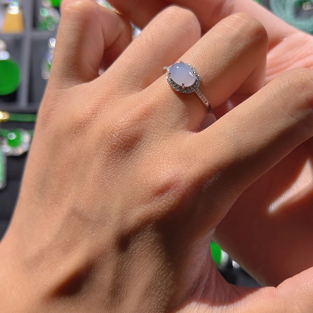 翡翠银S925镶嵌戒指