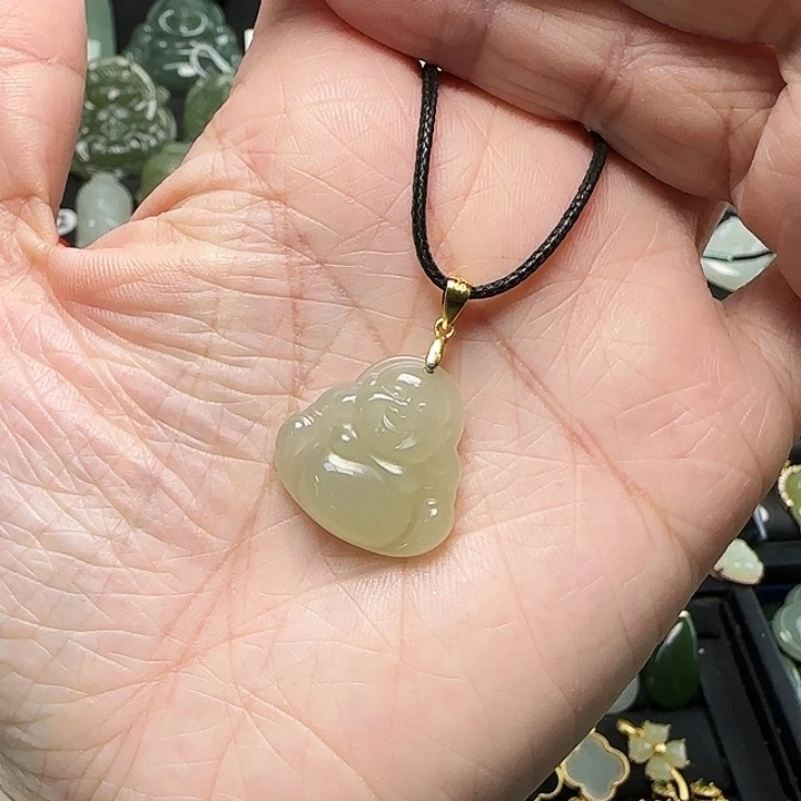 颈饰银S925镶嵌和田玉