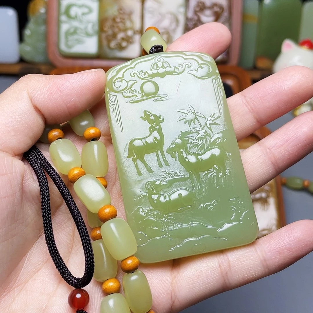 故***影新疆昆仑山脉料生肖羊