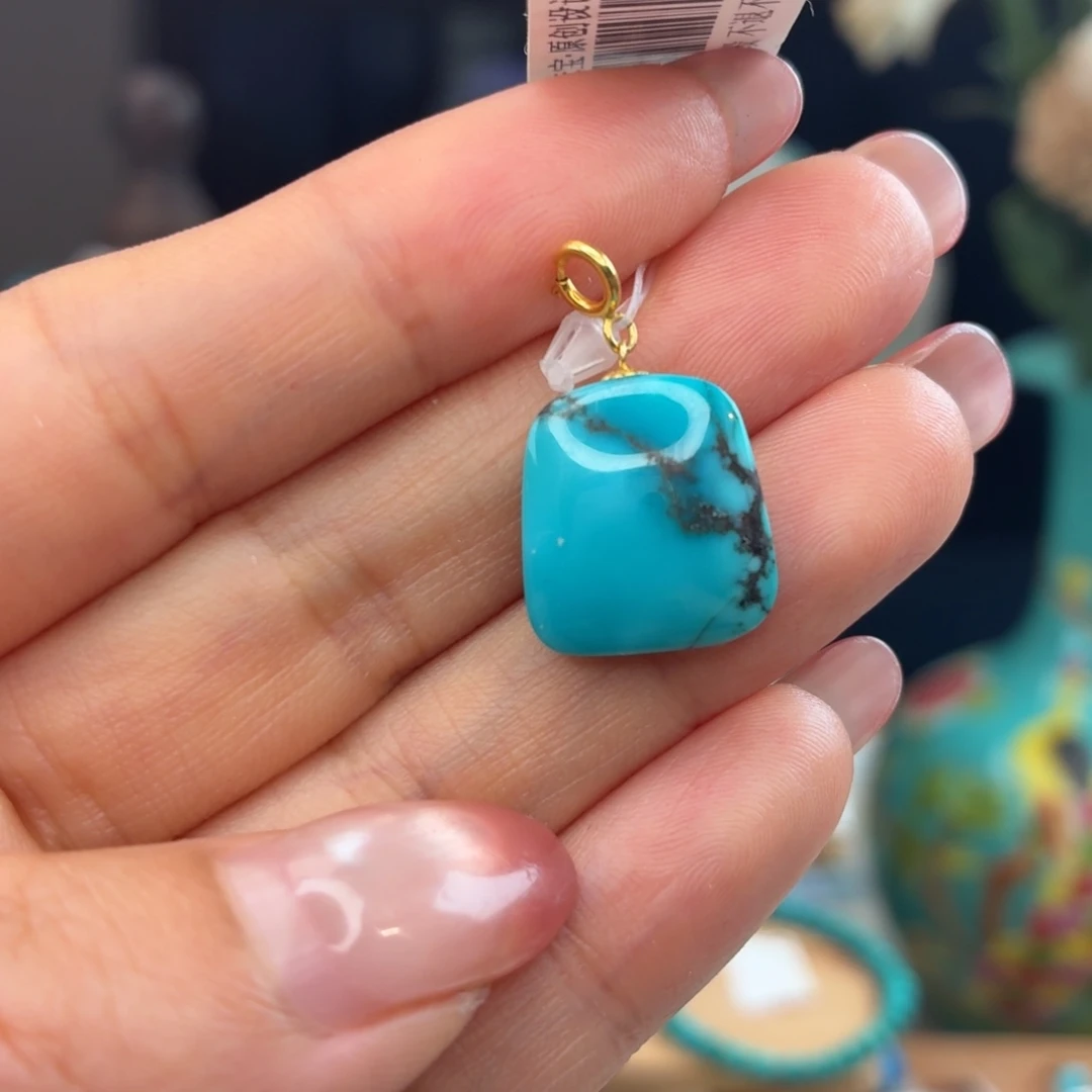 绿松石18K金镶嵌颈饰